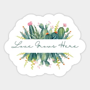 Love grows here Sticker